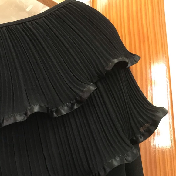 VTG Georgette black blouse - Picture 5 of 8